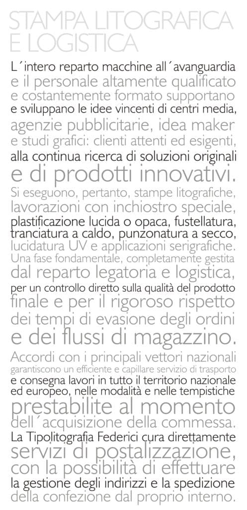 Stampa Litografica e Logistica - Tipolitografia Federici - Terni (Umbria)
